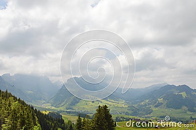 Mountain landscape in Appenzell Switzerland Stock Photo