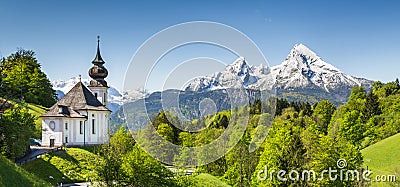 Mountain landscape in the Bavarian Alps, Nationalpark Berchtesgadener Land, Germany Stock Photo