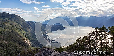 Mountain Landscape in Canadian Nature. Chief Mountain in Squamish, BC, Canada Stock Photo