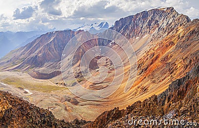 Mountain landscape. Canyon and colored rocks. Mountain pass Stock Photo