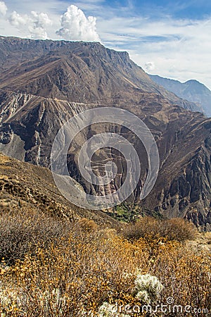 Mountain landscape of the canyon Cotahuasi Stock Photo