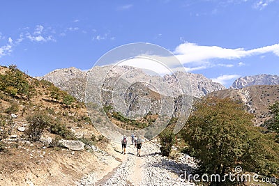 mountain landscape close to Arslanbob, Kyrgyzstan, Central Asia Stock Photo