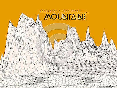 Mountain landscape illustration Vector Illustration