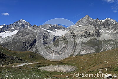 Mountain landscape near Schwarzsee lake Stock Photo