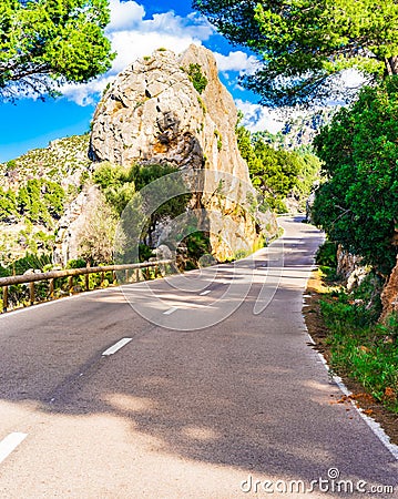 Mountain landscape road in beautiful nature Stock Photo
