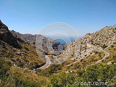 Mountain landscape with road Stock Photo