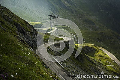 Mountain landscape. Transfagarasan road in the Carpathians Stock Photo