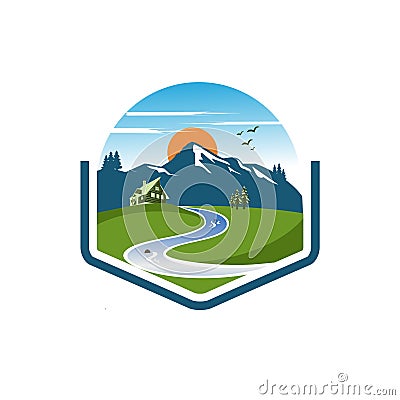 Mountain landscape design vector Vector Illustration