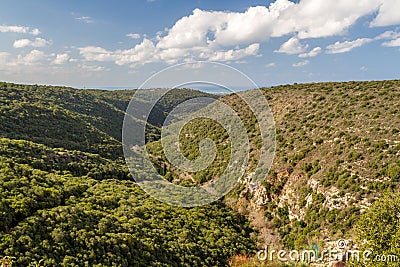 Mountain landscape, Upper Galilee in Israel Stock Photo