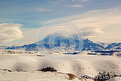 Travel around Russia. Mount Elbrus Stock Photo