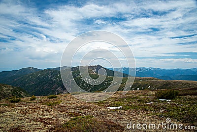 Mountain landscapes in the Khamar-Daban mountains Stock Photo