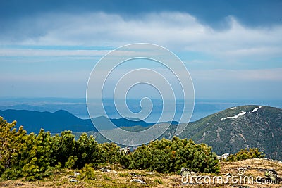 Mountain landscapes in the Khamar-Daban mountains Stock Photo