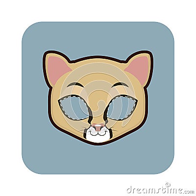 Mountain Lion mask for various festivities, parties Vector Illustration