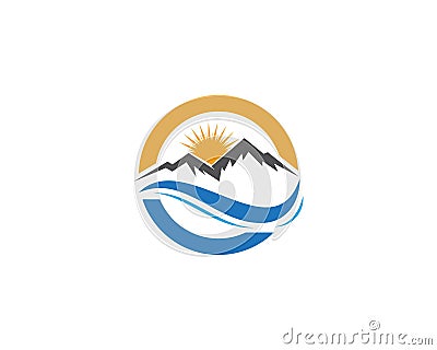 Mountain logo BusinessTemplate icon Vector Illustration