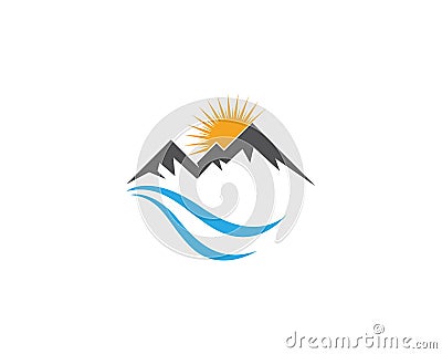 Mountain logo BusinessTemplate icon Vector Illustration