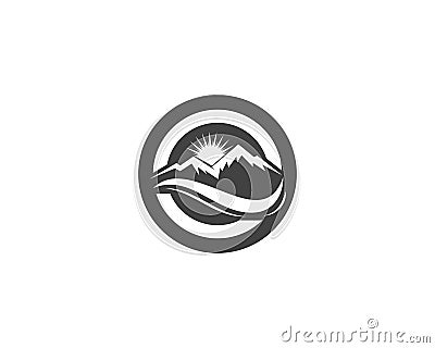 Mountain logo BusinessTemplate icon Stock Photo