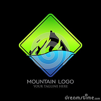 Mountain logo design Vector Illustration