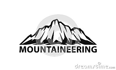 Mountain logo silhouette graphic element Vector Illustration