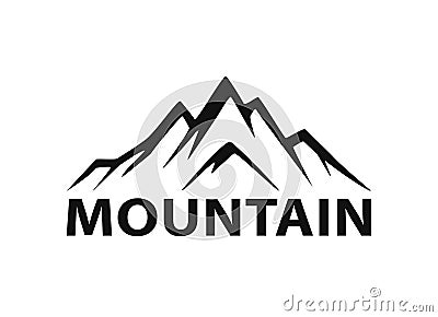 Mountain logo silhouette graphic element Vector Illustration