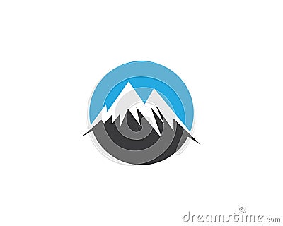 Mountain logo and symbols icons Vector Illustration