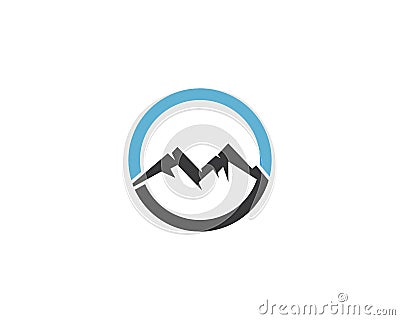 Mountain logo template Cartoon Illustration