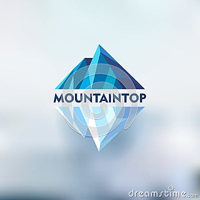 Mountain logo, vector design concept for ski sports, tourism, active leisure Vector Illustration