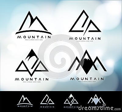 Mountain Logo Vintage Vector Illustration