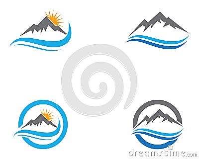 Mountain Logos and symbols template icons Vector Illustration