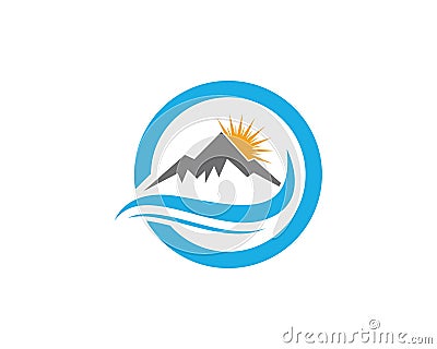 Mountain Logos and symbols template icons Vector Illustration