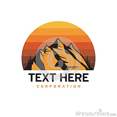 Mountain Logotype, Label, Badge Vector Illustration