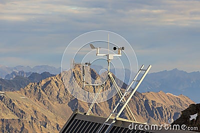 Mountain meteo station Stock Photo