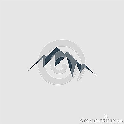 The mountain monogram logo Stock Photo