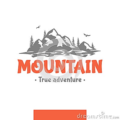 Mountain nanure expanse logo Vector Illustration