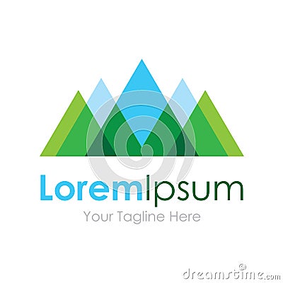 Mountain nature eco landscape view element icon logo for business Stock Photo