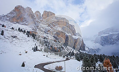 Mountain near Campitello di fassa, Dolomites, Italy Stock Photo