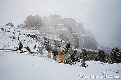 Mountain near Campitello di fassa, Dolomites, Italy Stock Photo