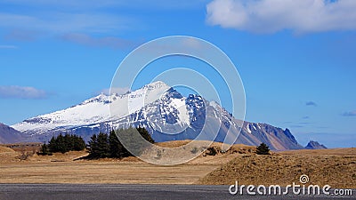 Mountain near Hofn in east fjords in Iceland Stock Photo