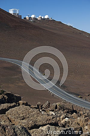 Mountain Observatory Stock Photo