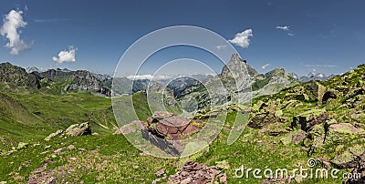 Mountain panorama Pyrenees National Park Stock Photo