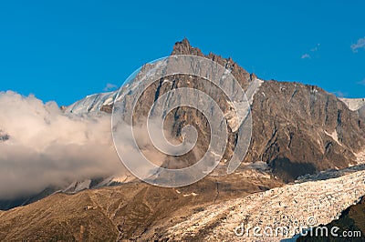 Mountain peak Aiguille du Midi Stock Photo