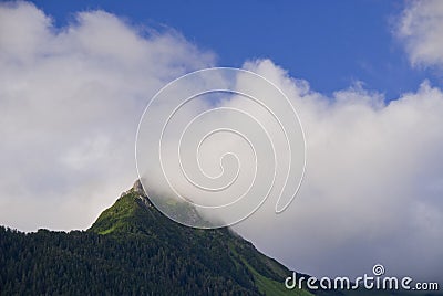 Mountain Peak in Sitka Alaska Stock Photo