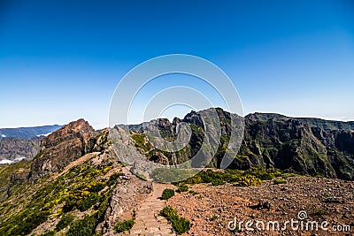 Mountain Pico do Arieiro mountain Landscape In the heart of Madeira Stock Photo