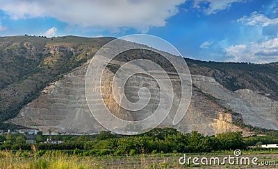 Extraction of natural resources. Harm to the environment. Stock Photo