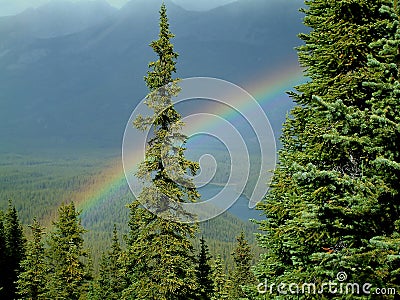 Mountain rainbow Stock Photo