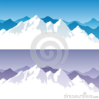 Mountain Range Vector Illustration