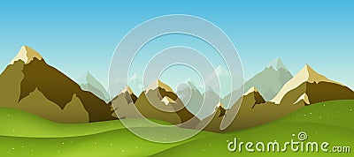 Mountain Range Vector Illustration