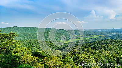 green mountain range in assam, india Stock Photo