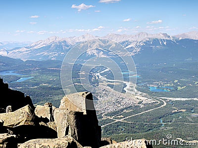 Mountain Range landscape, Rocky Mountains, Canada Stock Photo