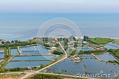 Mountain range landscape view of Khao Dang Viewpoint, Sam Roi Yod National park, Phra Chaup Khi Ri Khun Province in Middle of Thai Stock Photo