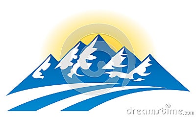 Mountain Range Logo Vector Illustration